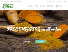 Tablet Screenshot of kashatspices.com